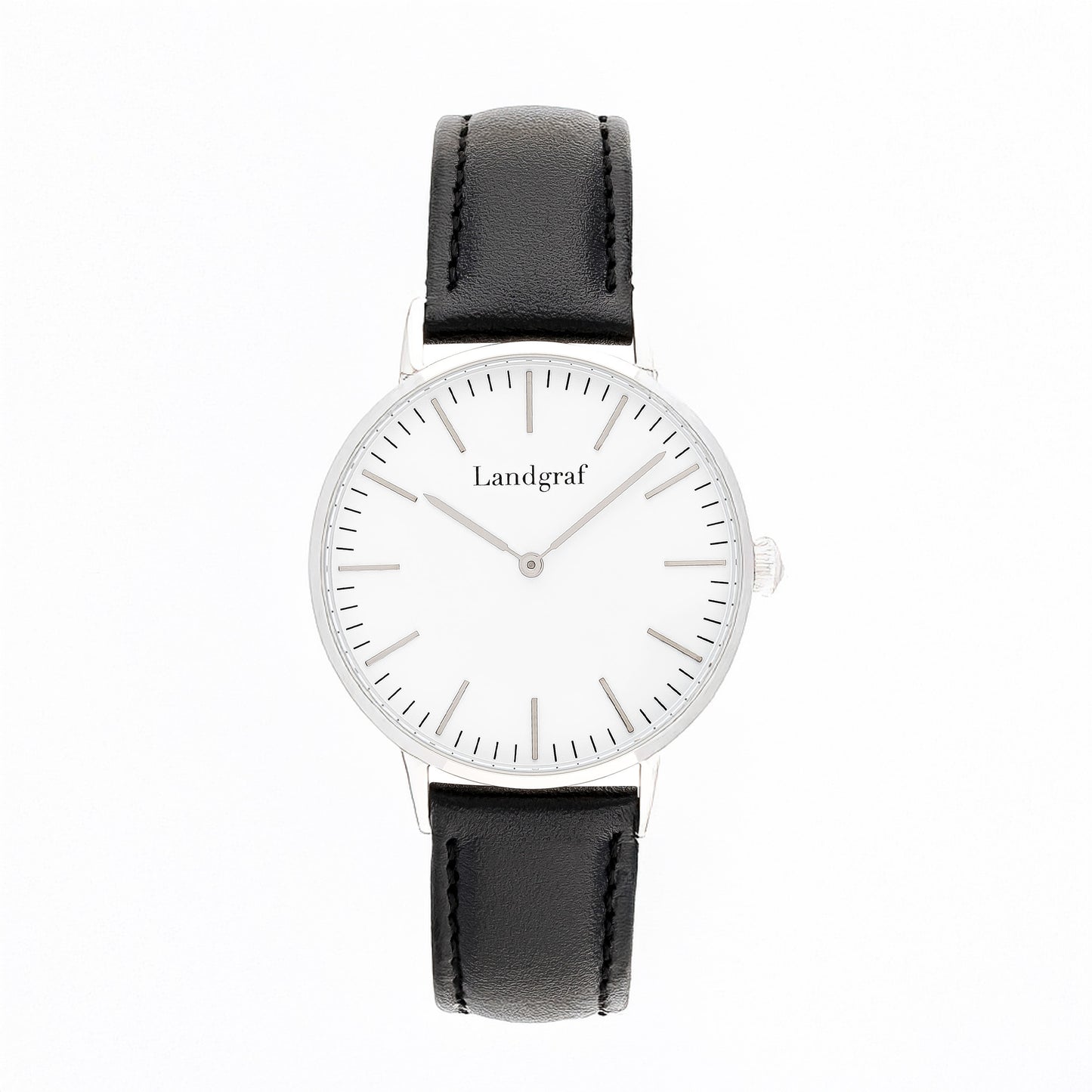 Elegant women's watch with genuine leather strap