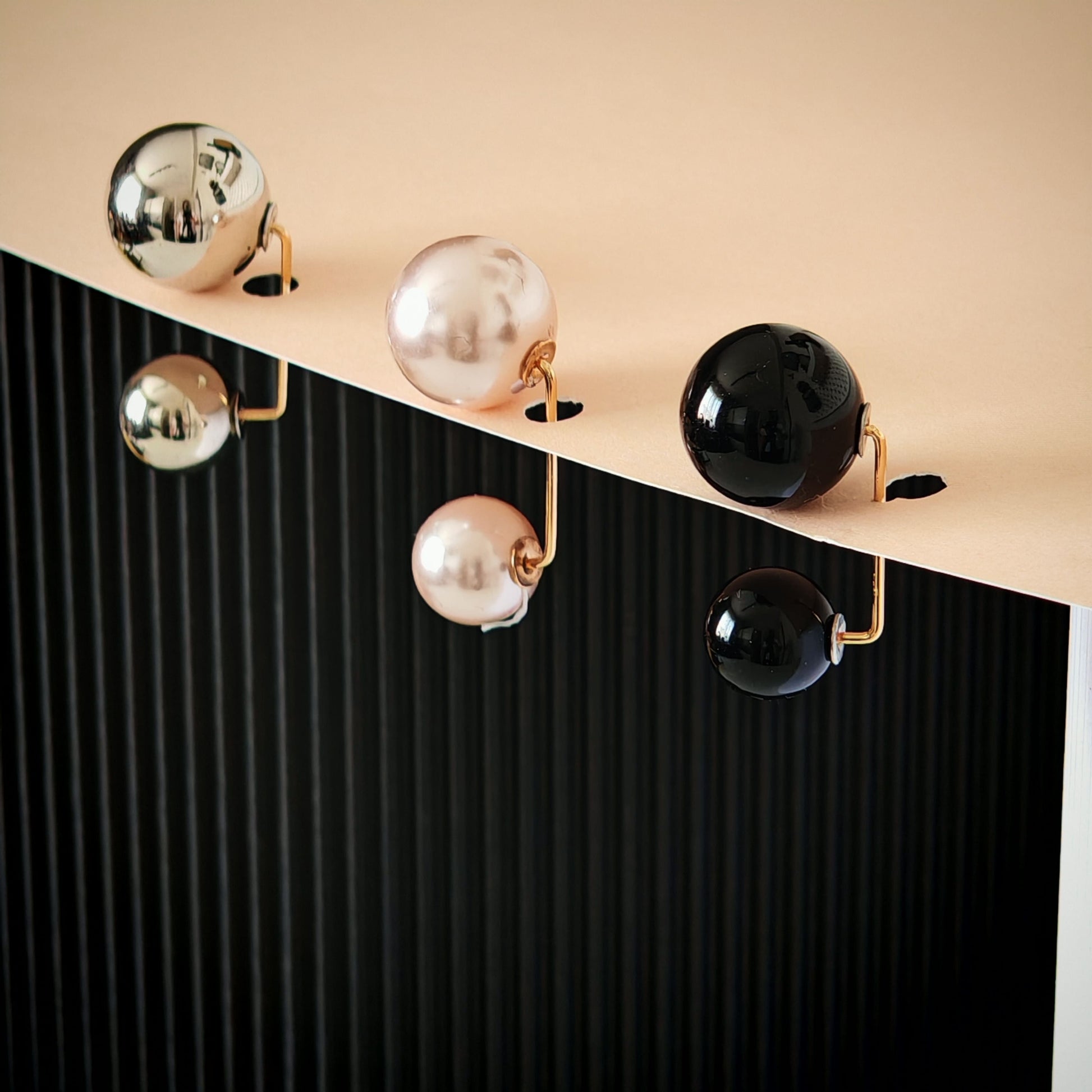 Set Fashion 3 Broșe cu Perle Stil Modern și Minimalist - Platera Romania