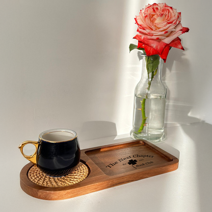 Aristocoffee – Tavă elegantă din lemn pentru cafea, ceai sau decor - Platera Romania