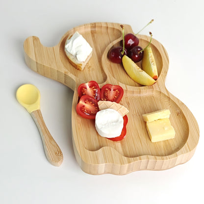 Farfurie din bambus pentru copii – model Elefant, cu ventuză antiderapantă - Platera Romania