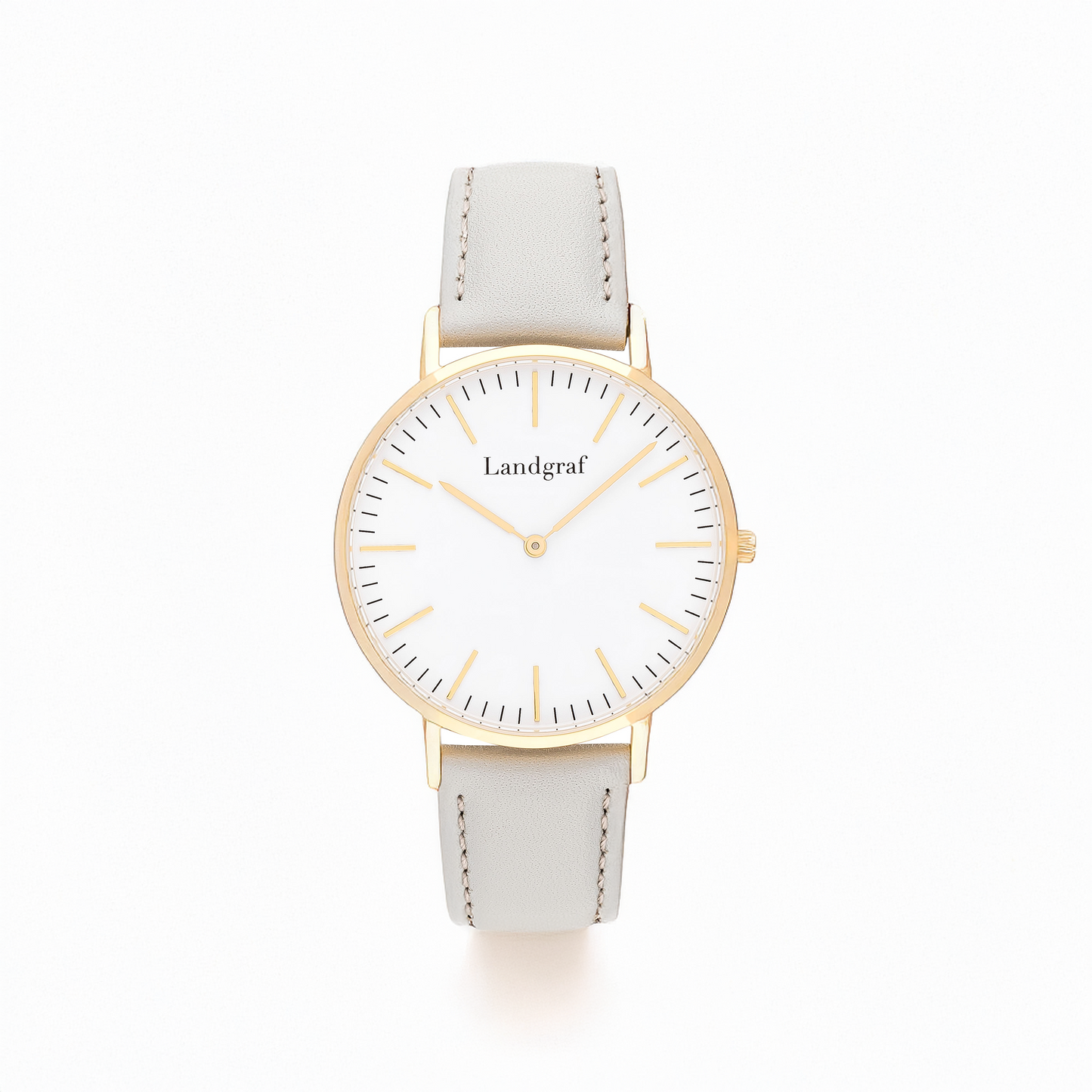 Elegant women's watch with genuine leather strap