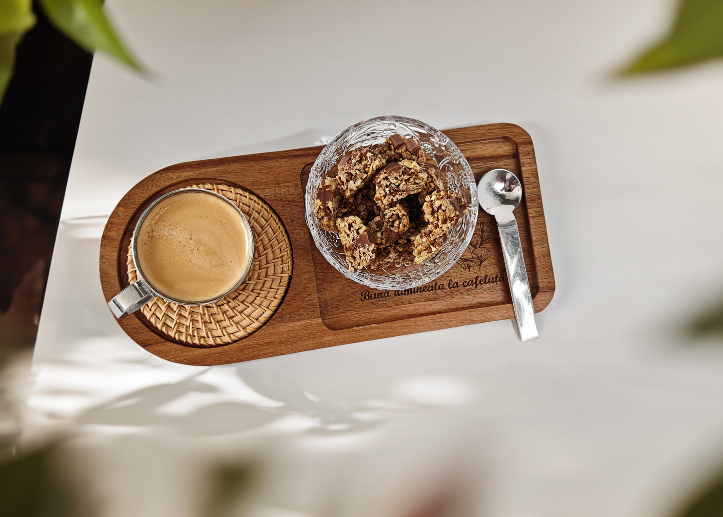 Aristocoffee- Elegant Wooden Tray