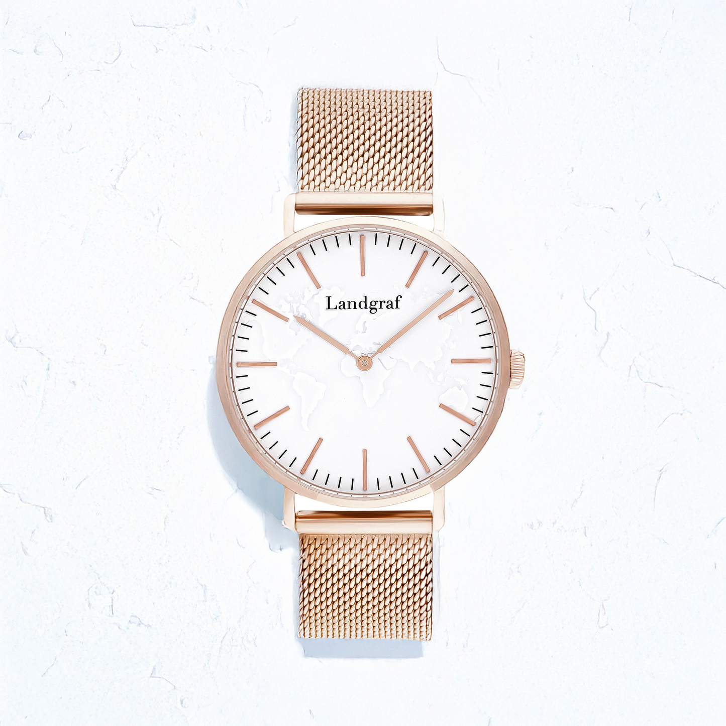 Embossed map watch &amp; personalized engraving